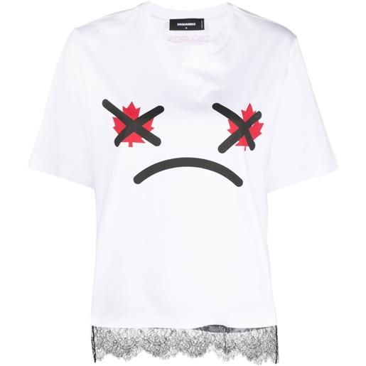 DSQUARED2 t-shirt con stampa - bianco