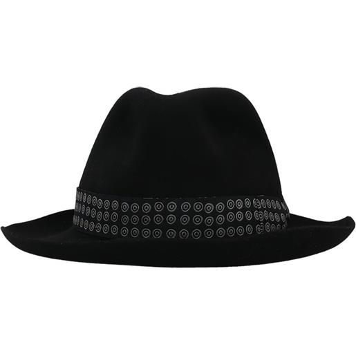 Borsalino x 10 corso como cappello con nastro - nero