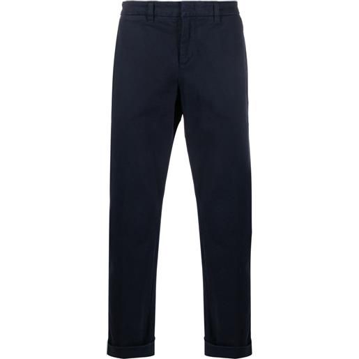 Fay pantaloni affusolati a vita media capri - blu