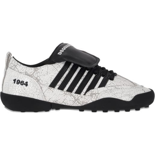DSQUARED2 lace-up soccer sneakers - bianco