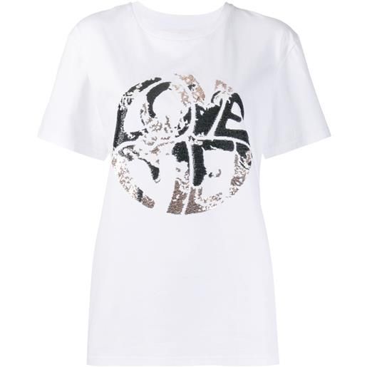 Alberta Ferretti t-shirt con paillettes - bianco