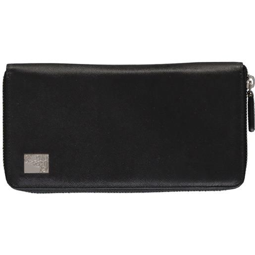 Versace portafoglio lungo in pelle - nero