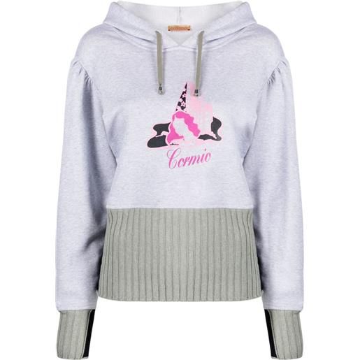 CORMIO felpa con stampa grafica - grigio