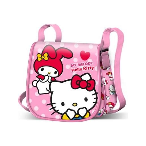 Hello kitty 17 x 16 cm, borsa a tracolla muffin mini girl's, rosa, one size