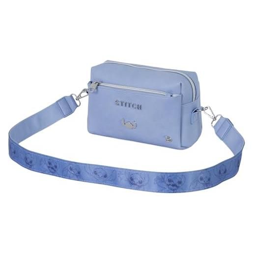 Disney lilo e stitch steel-borsa ginger, blu, 23 x 16 cm