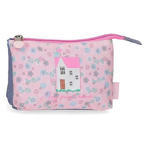 Enso my sweet home, accessori da viaggio portafogli bambina, multicolore, 14x10x3.5 cms