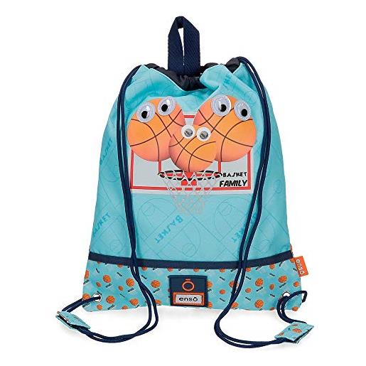 Enso basket family sacca merenda azzurro 27x34 cms poliestere