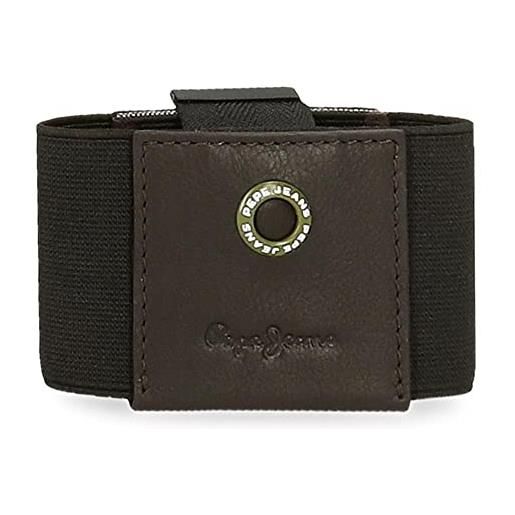 Pepe Jeans badge, marrone, talla única, porta carte in gomma