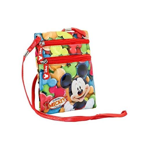 Disney topolino delicious-borsa a tracolla action mini verticale, rosso, 14.5 x 17 cm