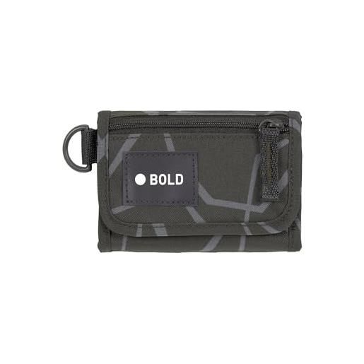 Lässig bold portafoglio per bambini per la scuola con finestra internaportamonete e scomparti per carte di credito chiusura a strappo/bold school wallet edges grey