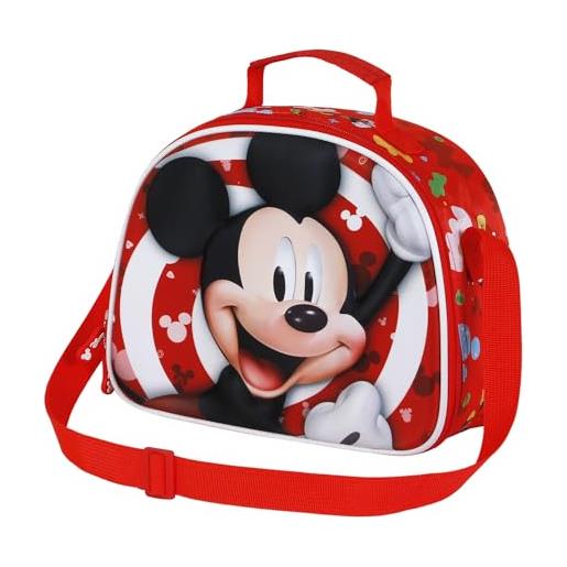 Disney topolino twirl-porta merenda 3d, rosso, 25.5 x 20 cm