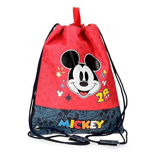 Disney mickey get moving zaino sacco multicolore 27x34 cm poliestere, multicolore, zaino sacco
