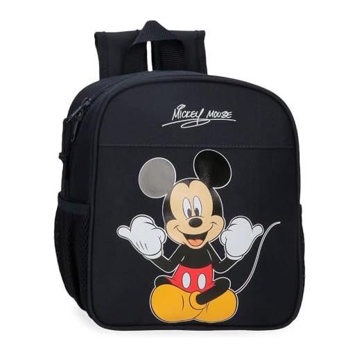 Disney mickey cheerful bagagli- borsa a tracolla, unisex - bambini e ragazzi, nero, taglia unica