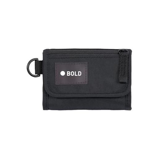 Lässig bold portafoglio per bambini per la scuola con finestra internaportamonete e scomparti per carte di credito chiusura a strappo/bold school wallet black