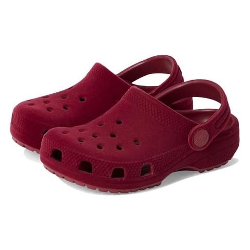 Crocs classic velvet clog t, zoccoli unisex - bambini e ragazzi, barbabietola, 20/21 eu