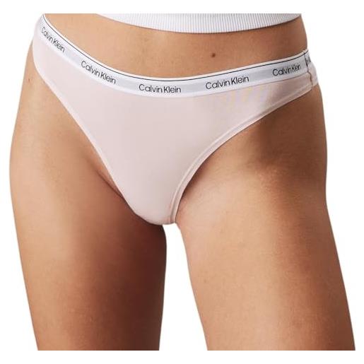 Calvin Klein perizomi donna confezione da 3 invisibles senza cuciture, multicolore (syrah/subdued/prairie peach), l