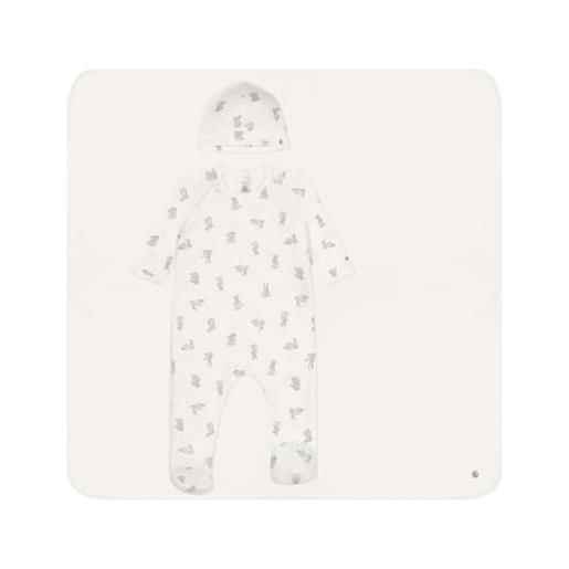 Petit Bateau a0aut, monete del lotto regalo unisex - bimbi 0-24, bianco/grigio, 0-3 mesi (pacco da 3)