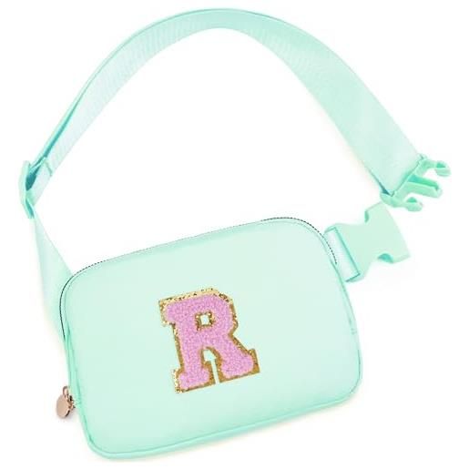 Uygafly marsupio per ragazze donne borse a tracolla marsupio, marsupio personalizzato, verde chiaro, 8.07 inches, r
