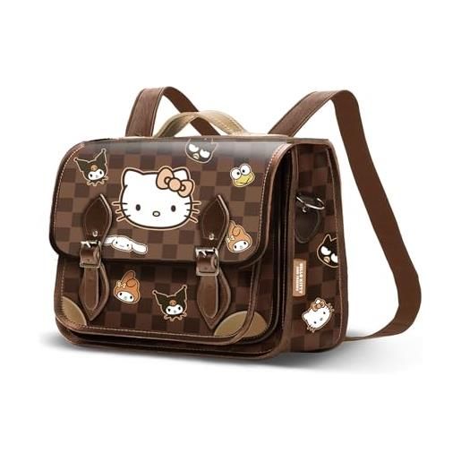HELLO KITTY convertibile 27 x 20 cm, borsa a tracolla-zaino satchel girl's, marrone, one size