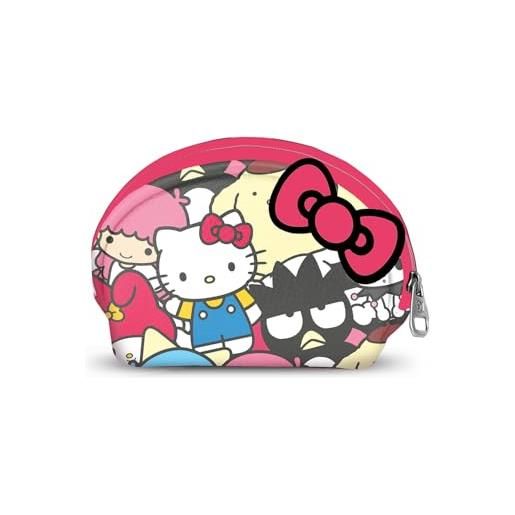 KARACTERMANIA sanrio hello kitty friends-portamonete ovale casual, multicolore, 12 x 9 cm