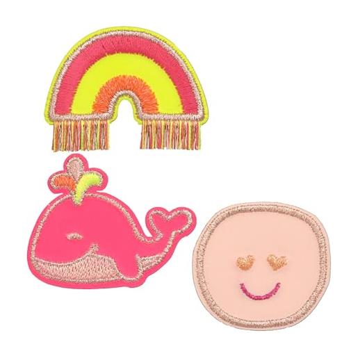 Lässig adesivi tessili autoadesivi da stirare/textile woven sticker whale pink