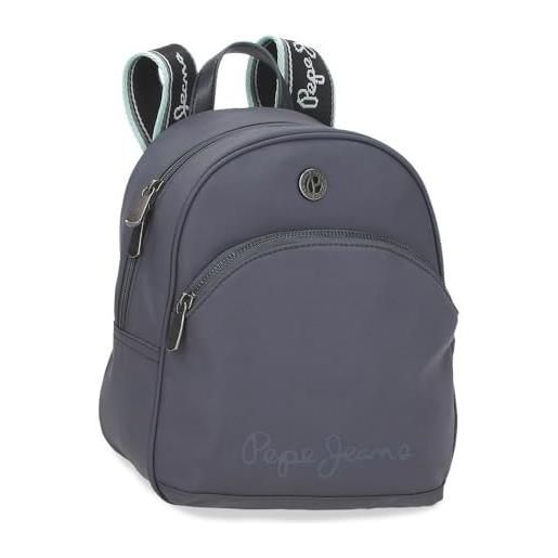 Pepe Jeans corin zaino casual grigio 21x27,5x10 cm poliestere e pu 5,78l by joumma bags, grigio, taglia unica, zaino casual