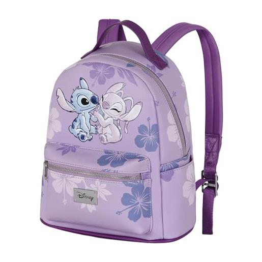 Disney lilo e stitch stitch & angel-zaino fashion piccolo, rosa, 23 x 29 cm, capacità l