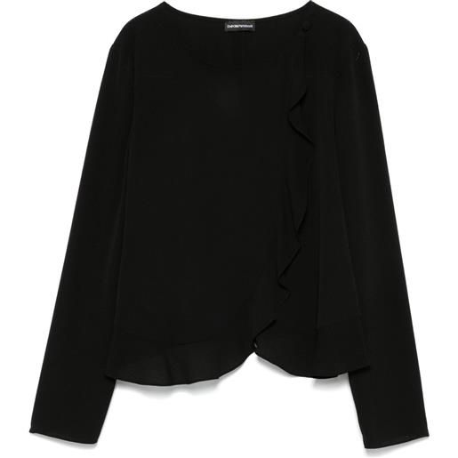 Emporio Armani blusa a portafoglio - nero