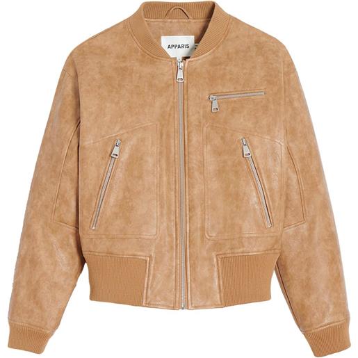 Apparis bomber in finta pelle - marrone