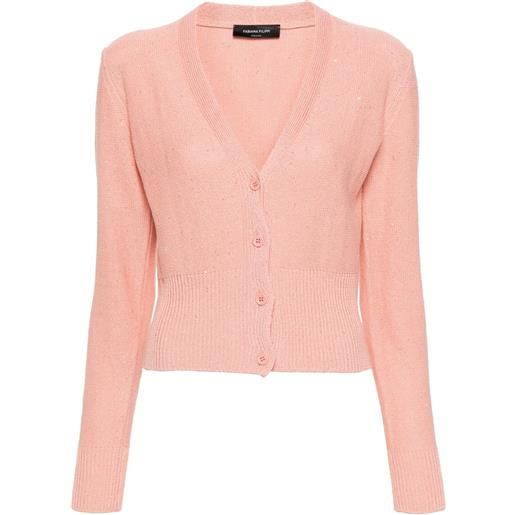 Fabiana Filippi cardigan con paillettes - rosa