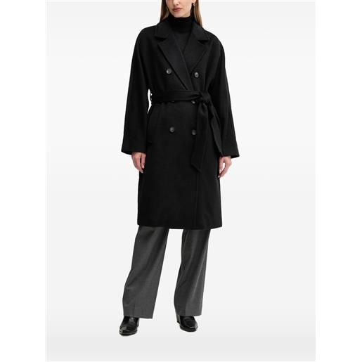 DKNY cappotto doppiopetto con cintura - nero