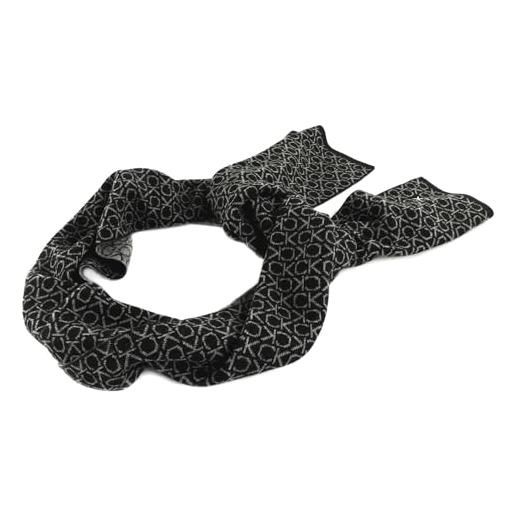 Calvin Klein reverso monogram jacquard scarf ck black/mono