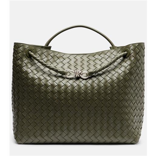 Bottega Veneta borsa andiamo in pelle intrecciato large