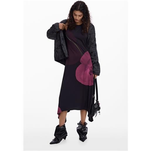 Desigual abito asimmetrico papavero