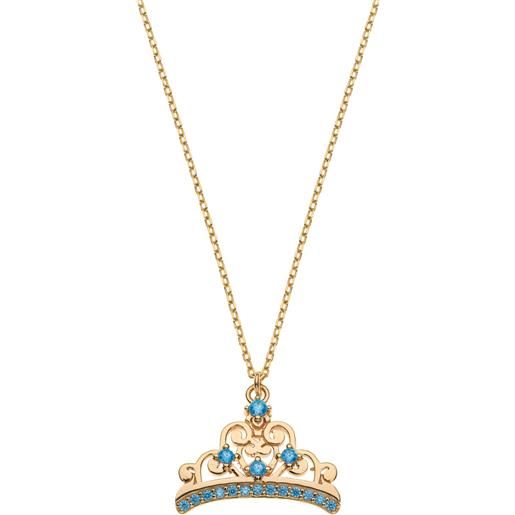 DISNEY collana in argento dorato pendente simbolo corona