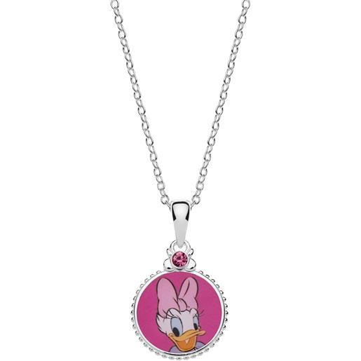 DISNEY collana in argento pendente donald duck and daisy