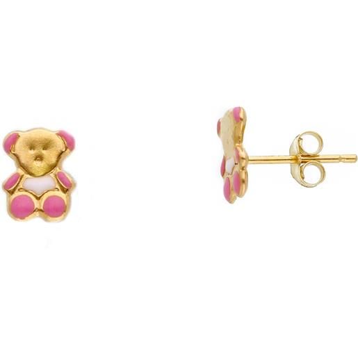 ORO&CO orecchini bimbo in oro 18 kt e smalto