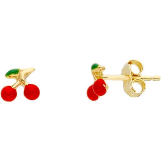ORO&CO orecchini bimbo in oro 18 kt e smalto