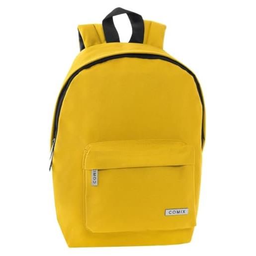 COMIX U comix - mini zainetto con spallacci imbottiti e regolabili, vano e tasca frontale zip - zainetto palestra, 25x30hx12cm colore come in visione