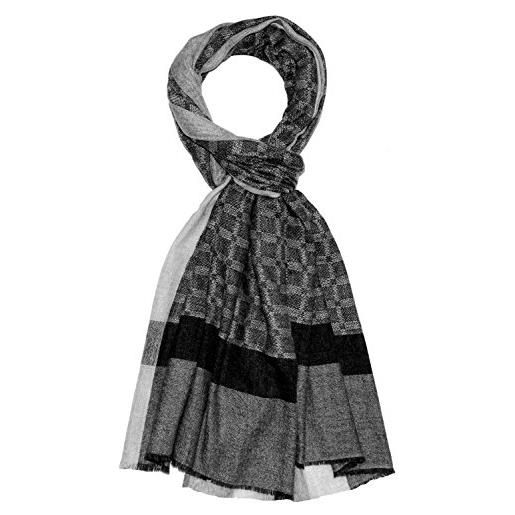 Lorenzo cana - pashmina - a quadri - donna nero weiss schwarz creme