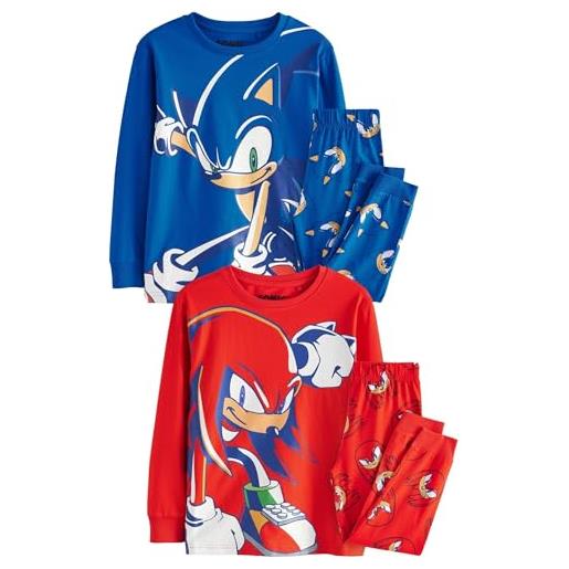 NEXT ragazzo confezione da 2 pigiami lunghi blue/red sonic and knuckles 4 anni
