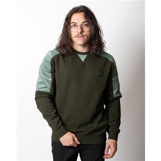 Liu Jo felpa Liu Jo girocollo con dettagli in camoscio uomo