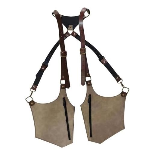 UxicRuya tasca nascosta per borsa a tracolla sotto le ascelle per uomini dello shopping medievale, cachi