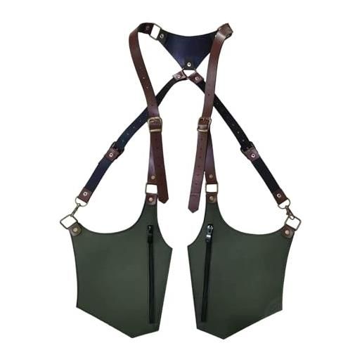 UxicRuya tasca nascosta per borsa a tracolla sotto le ascelle per uomini dello shopping medievale, green