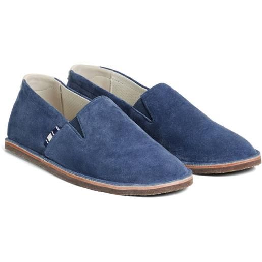 Brunello Cucinelli Kids mocassini in pelle scamosciata - blu