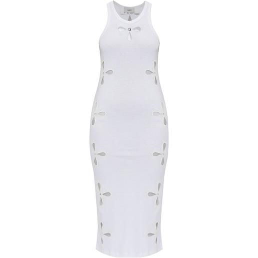 Coperni abito midi con dettaglio cut-out - bianco