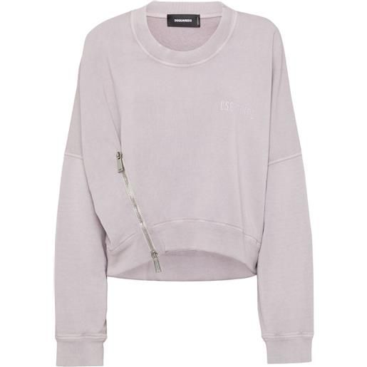 DSQUARED2 felpa con zip - viola
