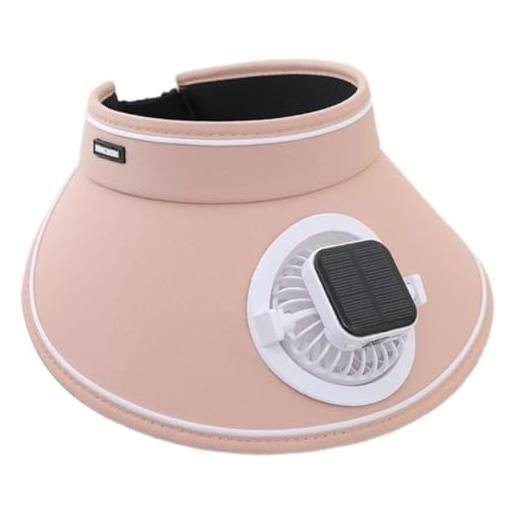 Obotsnoi cappello da sole traspirante ad energia solare con ventilatore solare integrato per escursionismo pesca caldo gear fan hat, b, taglia unica