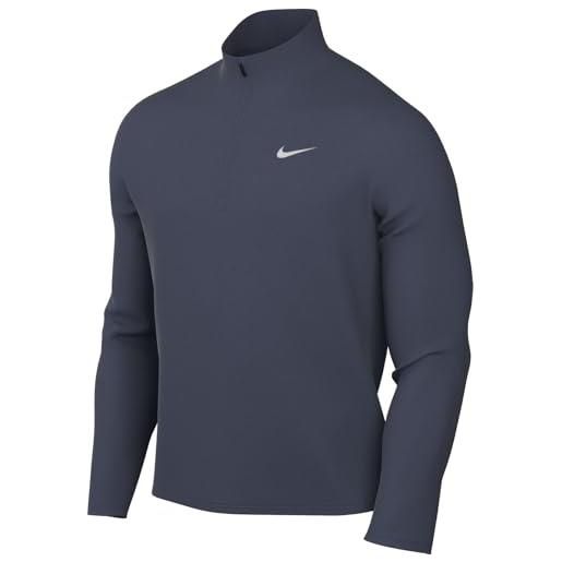 Nike maglia da running con zip a metà lunghezza dri-fit pacer - uomo, thunder blue/reflective silv, fq2494-437, l