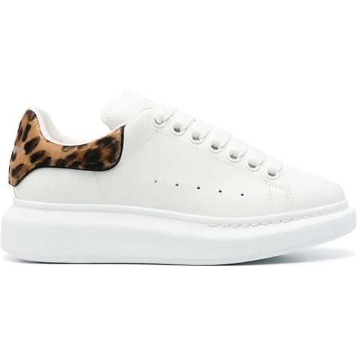 Alexander McQueen sneakers oversize in pelle - bianco